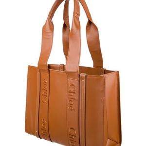 Chloe Woody medium leather tote